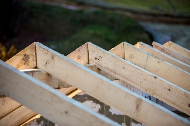 An pergola with very simple structure and clean design.